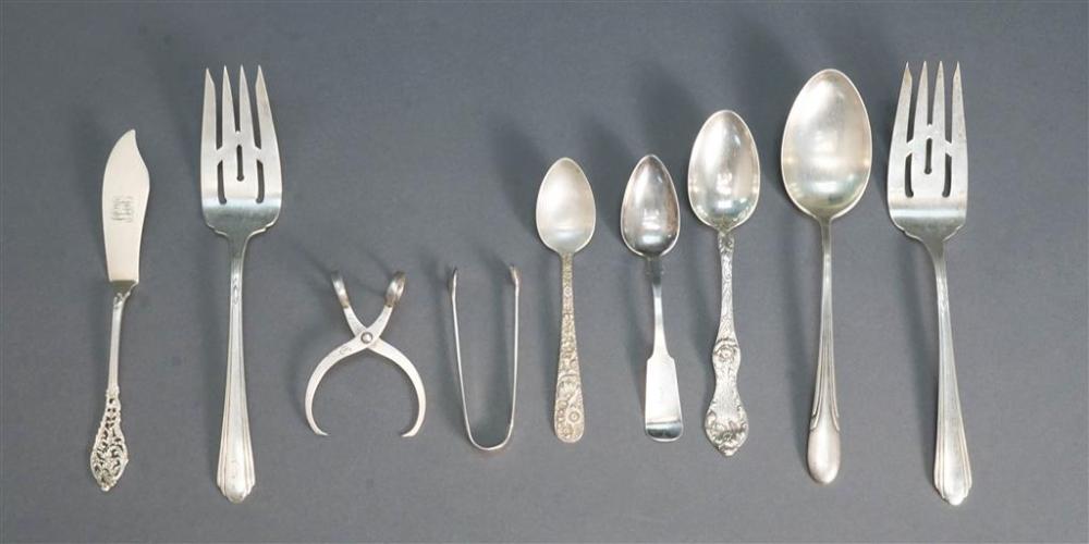 COLLECTION OF NINE ASSORTED STERLING
