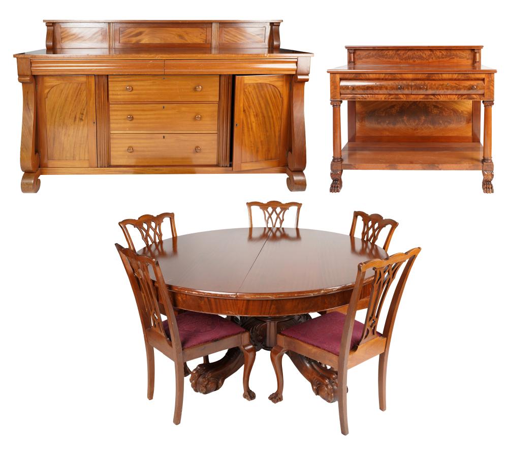 AMERICAN MAHOGANY DINING SUITEsigned 3269c5