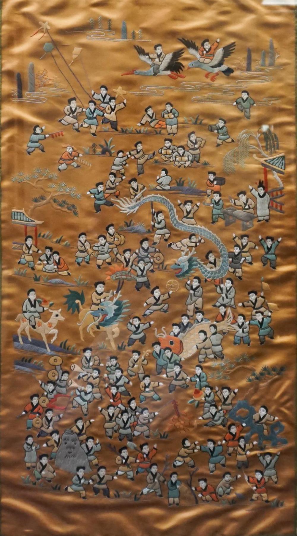 CHINESE EMBROIDERED PANEL FRAME  326a17