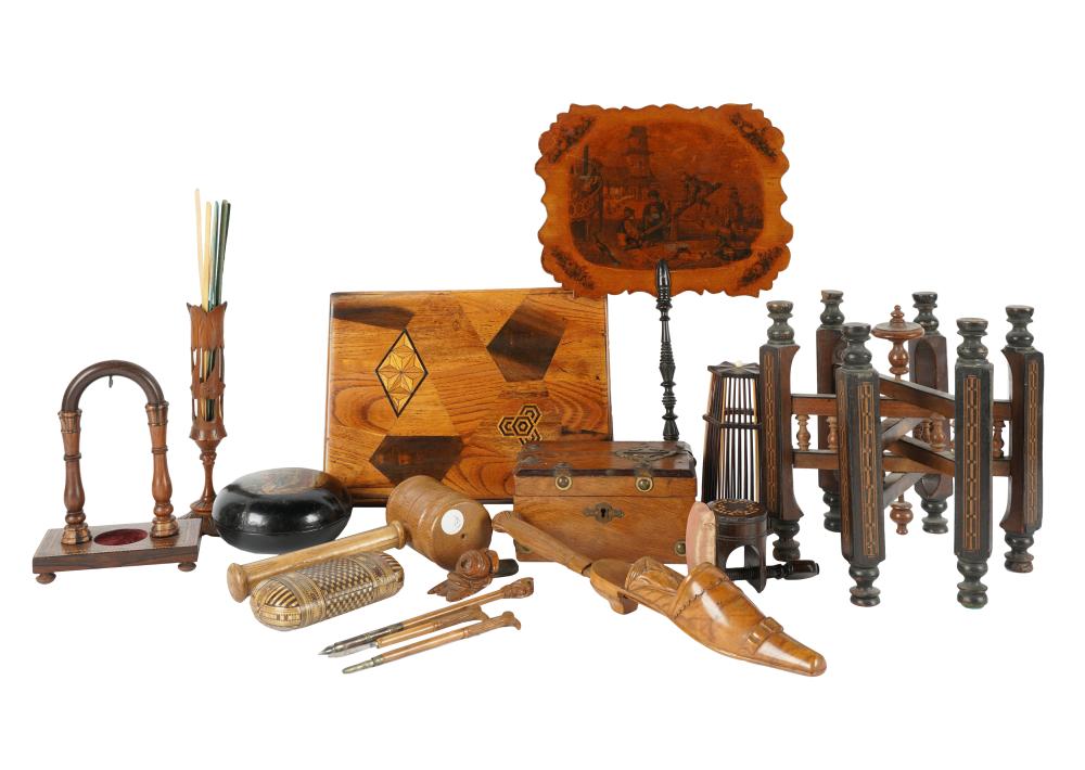 COLLECTION OF MINIATURE WOOD CARVINGS