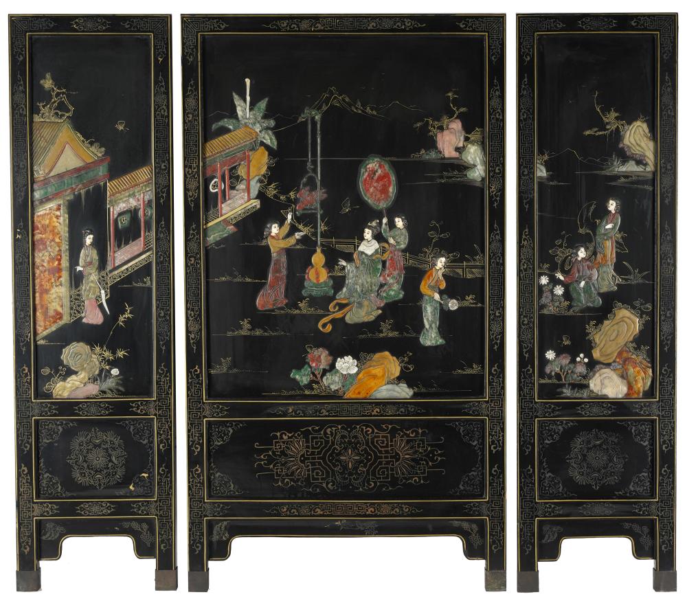 CHINESE STONE INLAID TABLE SCREENcomprising 326a3d