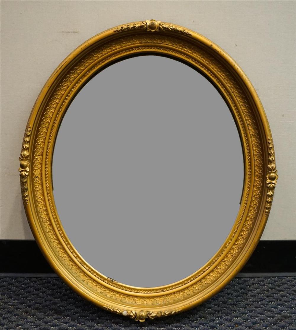 GEORGE III STYLE GILT GESSO OVAL