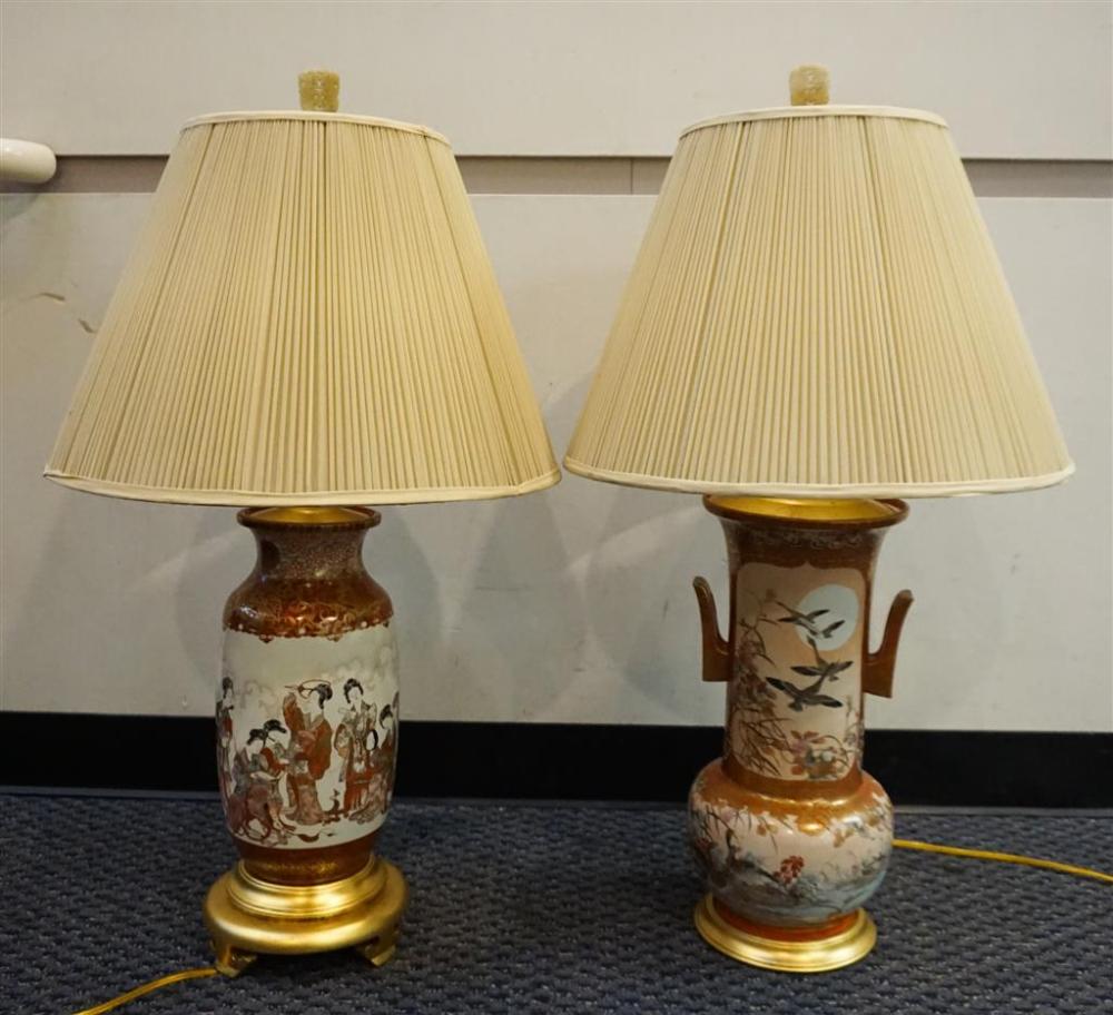 TWO KUTANI TABLE LAMPSTwo Kutani Table