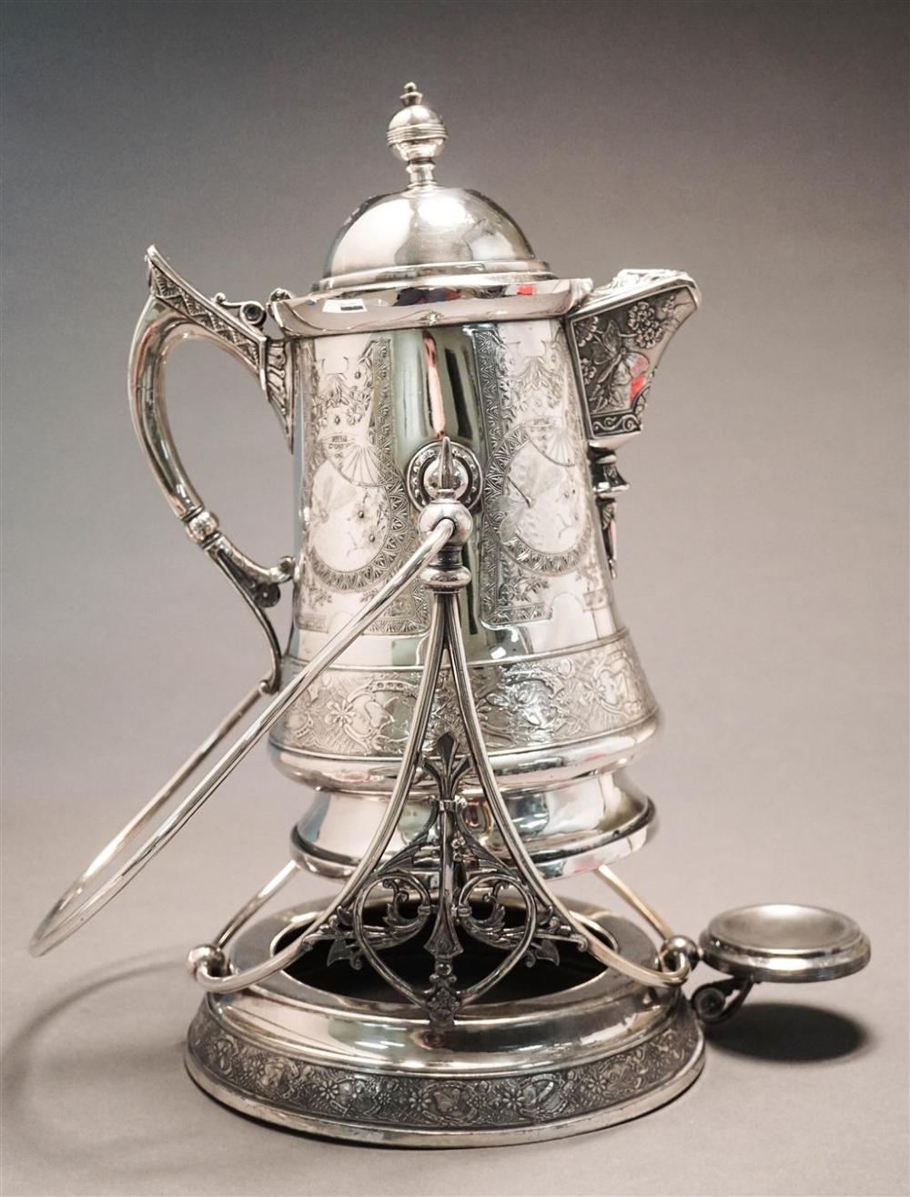 VICTORIAN SILVERPLATE HOT WATER 32918e