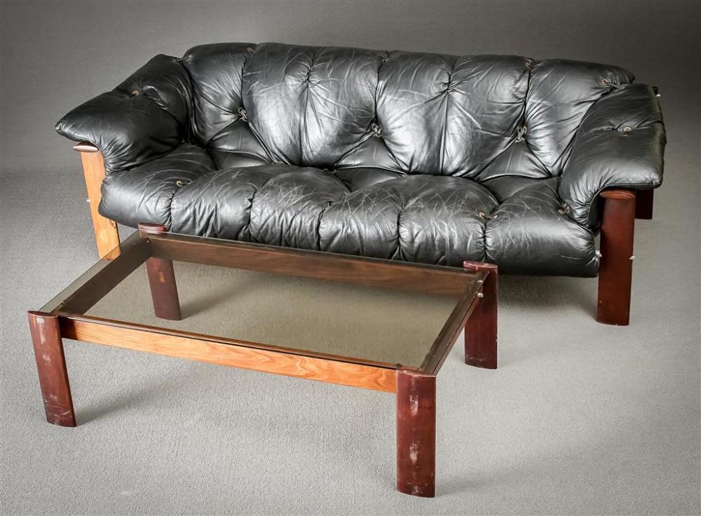 BRAZILIAN ROSEWOOD AND BLACK LEATHER