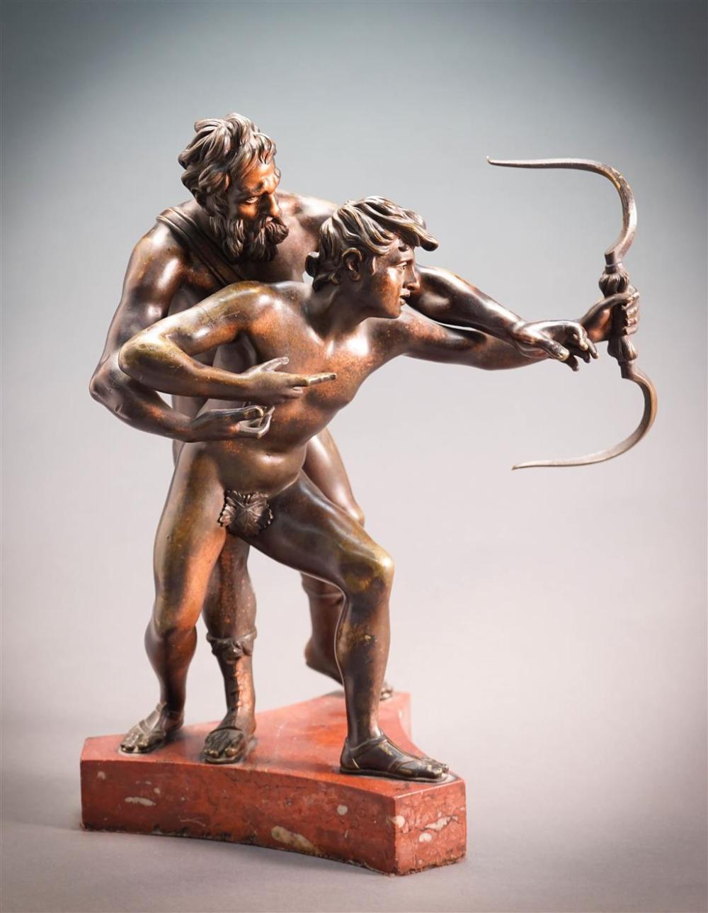 CONTINENTAL BRONZE FIGURAL GROUP