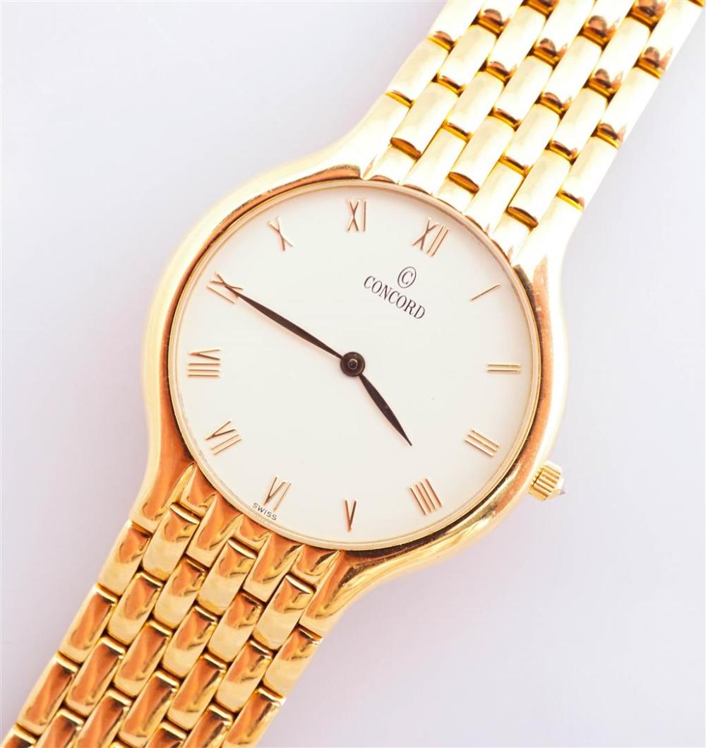 14-KARAT YELLOW-GOLD QUARTZ WRISTWATCH,