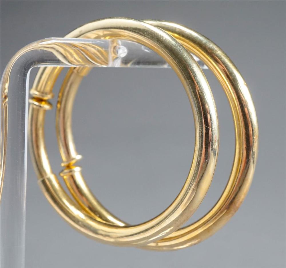 PAIR OF 14-KARAT YELLOW-GOLD HOOP