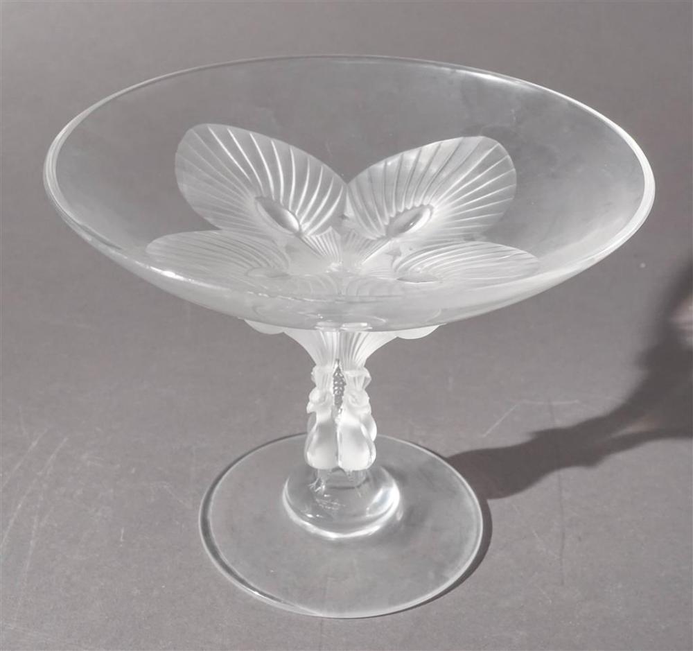 LALIQUE VIRGINIA PEACOCK COMPOTE  3292bd