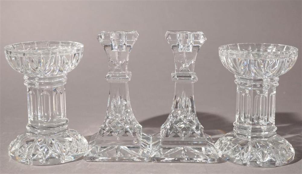 TWO PAIRS WATERFORD CRYSTAL CANDLESTICKS  329385