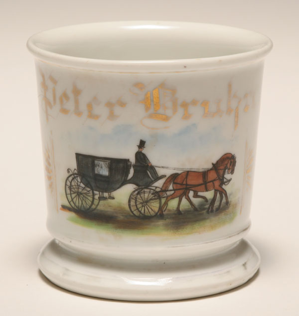 Occupational shaving mug, carriage