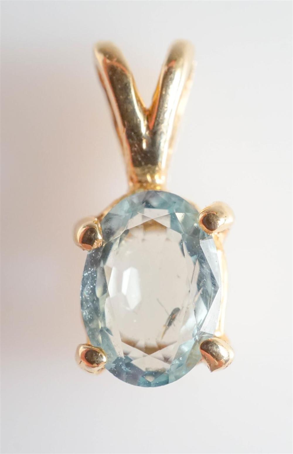 14-KARAT YELLOW-GOLD AND BLUE TOPAZ