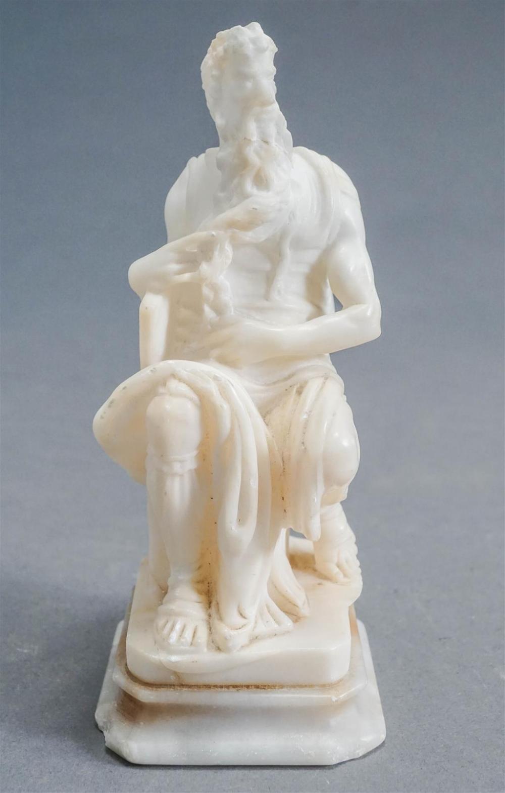 CARVED ALABASTER FIGURE (REPAIRED),