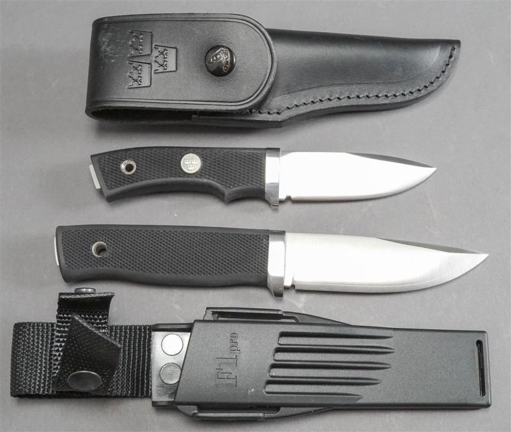 TWO FäLLKNIVEN FIXED BLADE KNIVESTwo