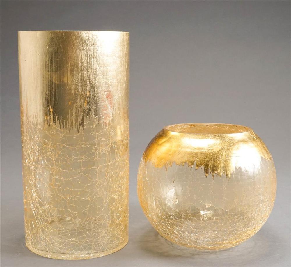 MID-CENTURY MODERN STYLE CRACKLE-GLASS