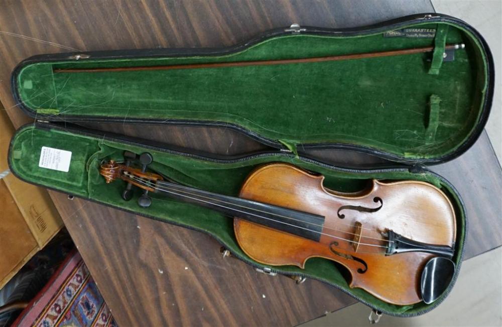 VIOLIN AND BOW, ENCASEDViolin and