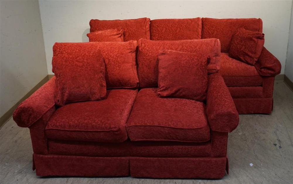 CALICO CORNER RED UPHOLSTERED SOFA 32953f