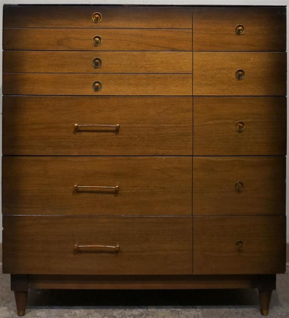 MID CENTURY MODERN FRUITWOOD CHEST 32956a