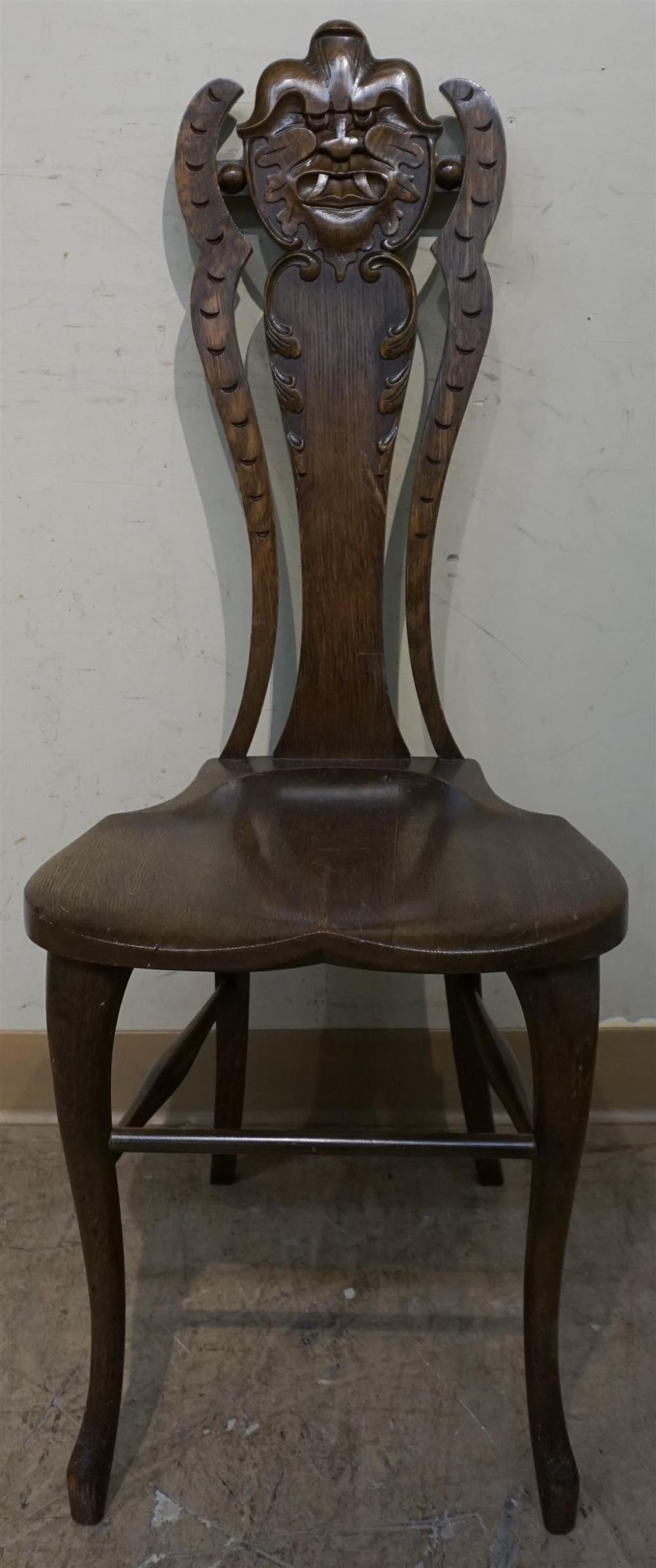 MICHIGAN CHAIR COMPANY CARVED FACE OAK