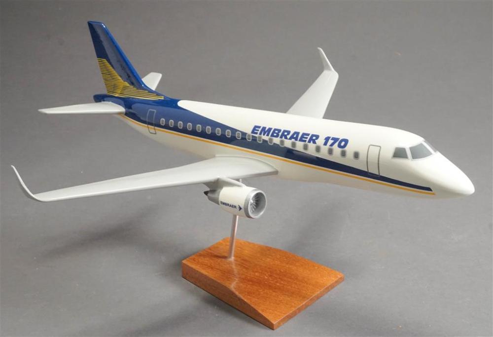 EMBRAER 170 AIRPLANE MODEL ON STAND,