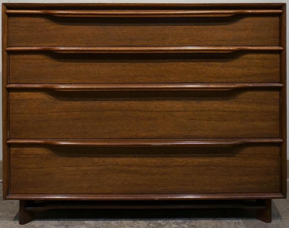 MID-CENTURY MODERN MAHOGANY FOUR DRAWER