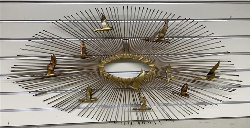 MID-CENTURY MODERN GILT BRASS AND