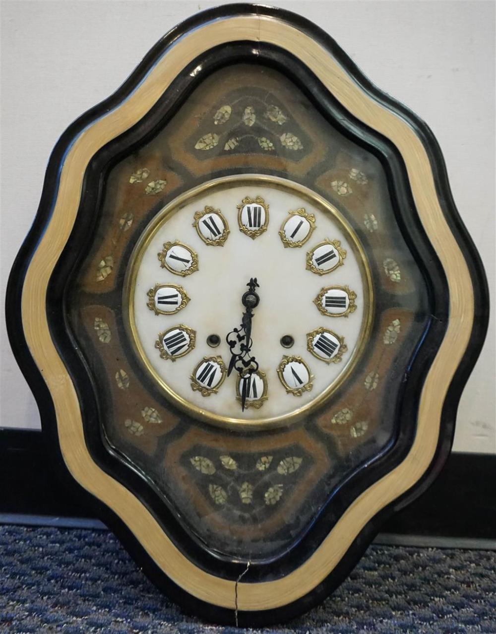 NAPOLEON III MARQUETRY HANGING CLOCK,