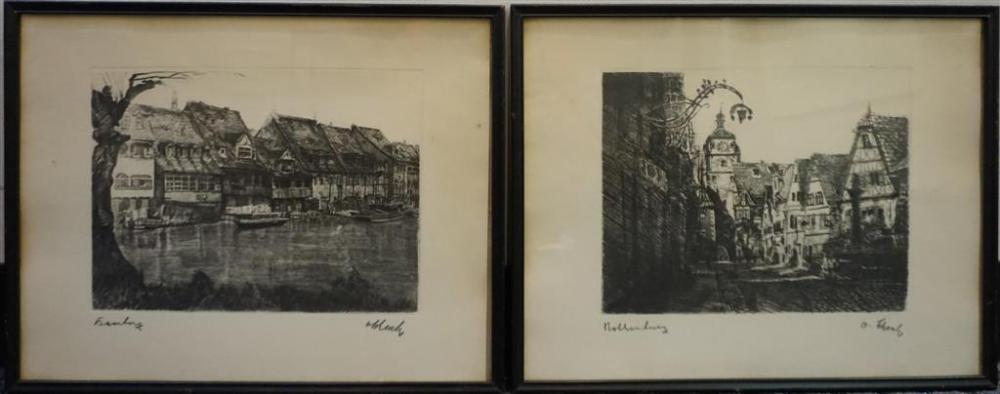 ROTTENBURG AND BAUMBERG, TWO ETCHINGS,