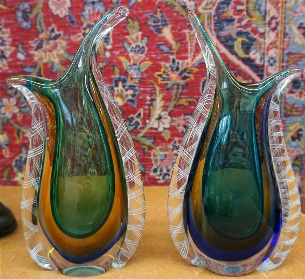 TWO ART GLASS VASESTwo Art Glass