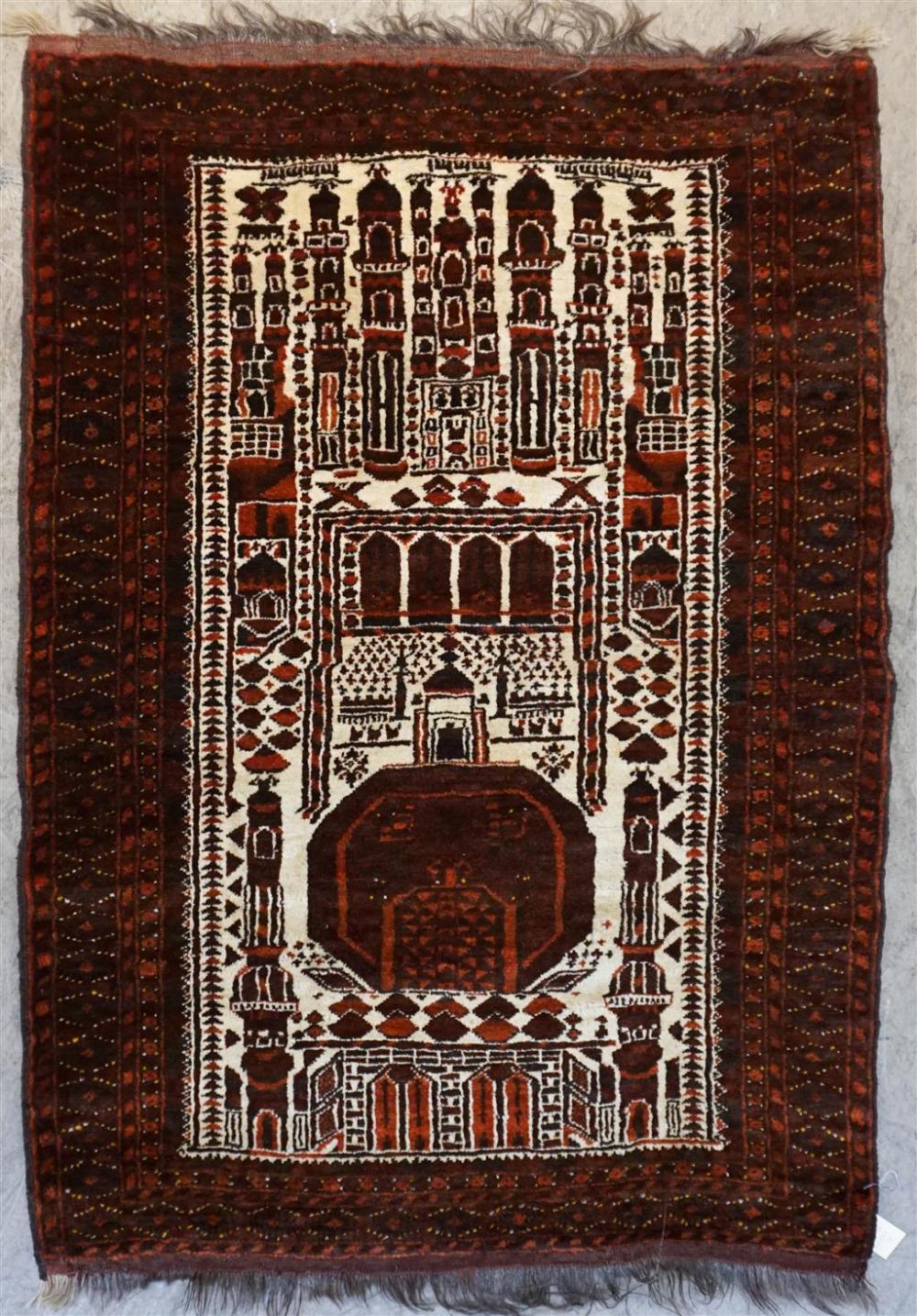 BELOUCHISTAN PRAYER RUG, 4 FT 4