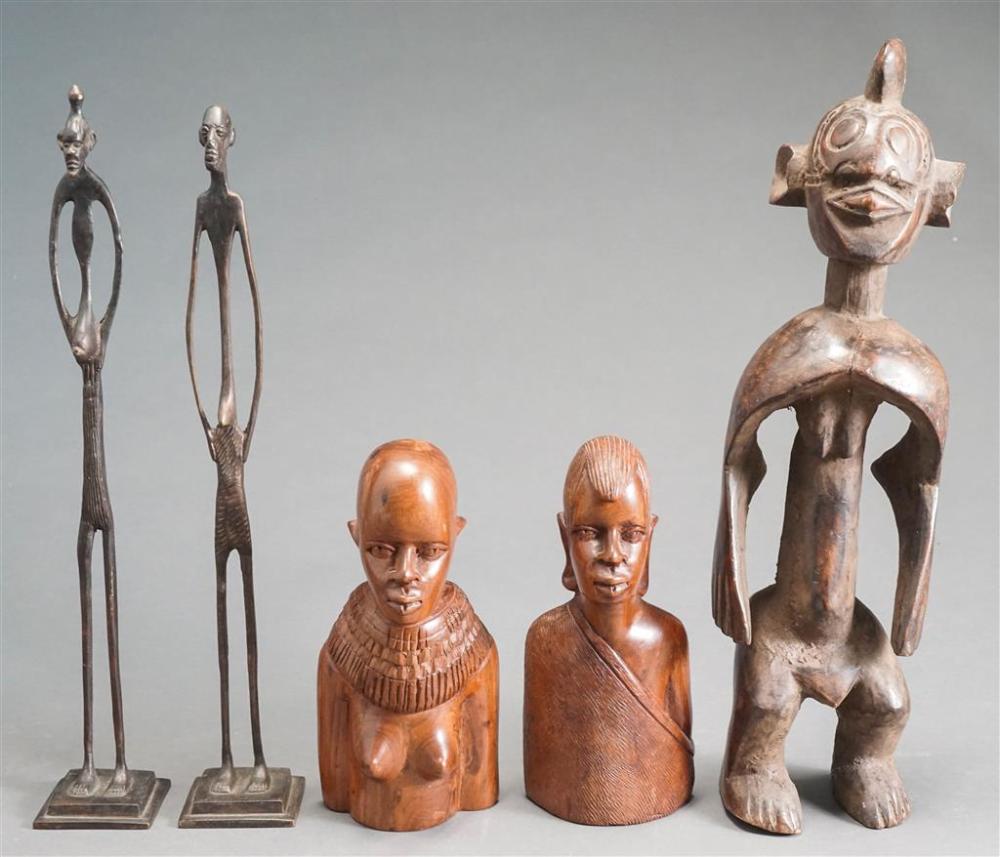 COLLECTION OF THREE AFRICAN CARVED