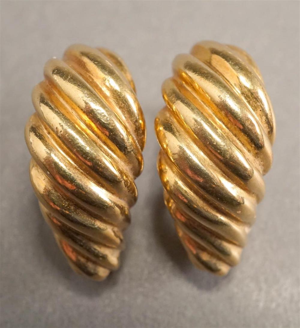 PAIR OF ITALIAN 18-KARAT YELLOW-GOLD