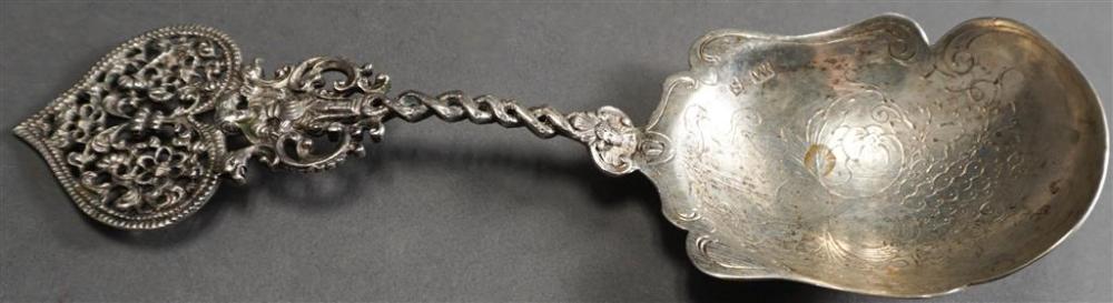 GERMAN HANAU 800-SILVER SERVING SPOON,