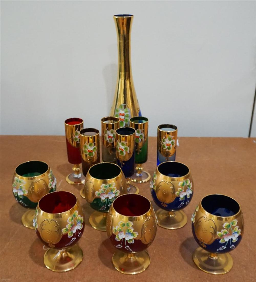 COLLECTION OF GILT DECORATED VARIED