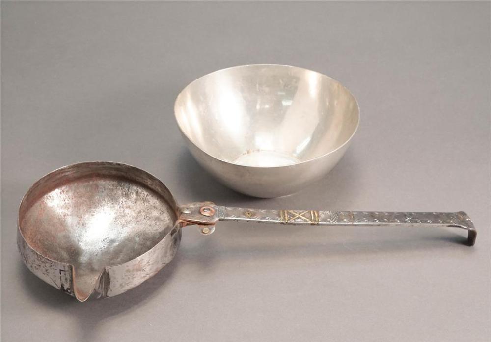 INDONESIAN PEWTER BOWL AND PAKISTAN