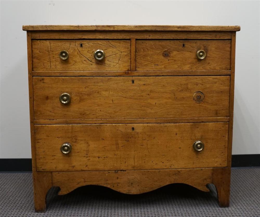 ENGLISH VICTORIAN ELMWOOD CHEST 3296ec