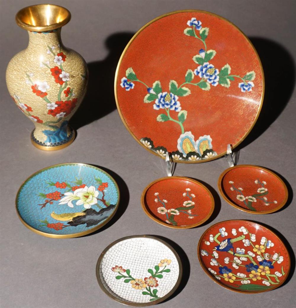 SET OF SEVEN CHINESE CLOISONNE 32973b