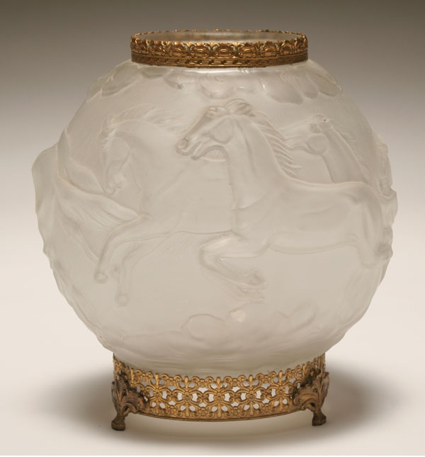 Czech Deco art glass vase with 50f22