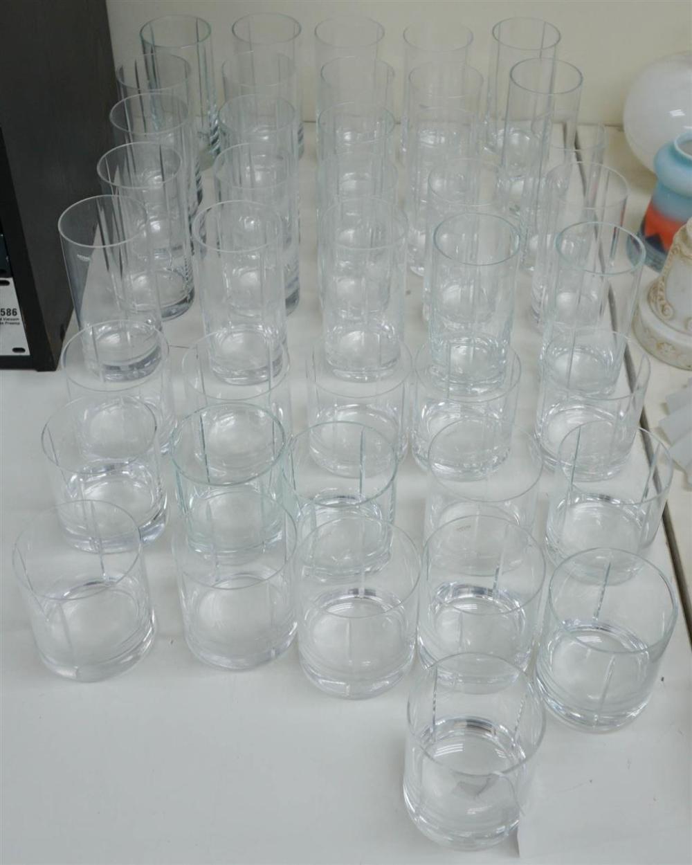 SET WITH FORTY-ONE KROSNO BAR GLASSWARE,