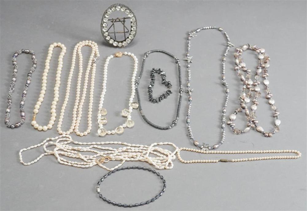 COLLECTION OF PEARL, FAUX PEARL