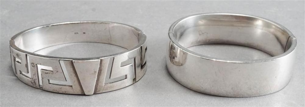 TWO STERLING SILVER BANGLE BRACELETSTwo