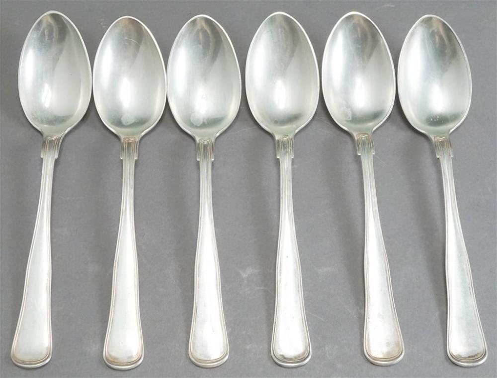 SIX DANISH SILVER FIDDLE AND THREAD