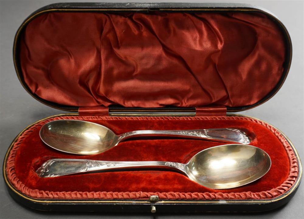 PAIR STERLING SILVER TABLESPOONS 3297eb