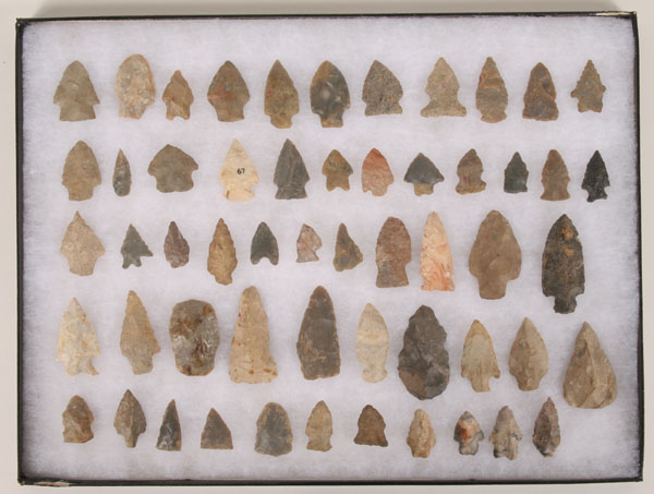 Native American artifacts, 55 small