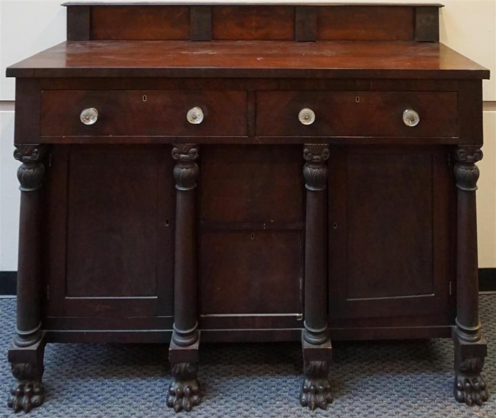 CLASSICAL CARVED MAHOGANY SIDEBOARD,