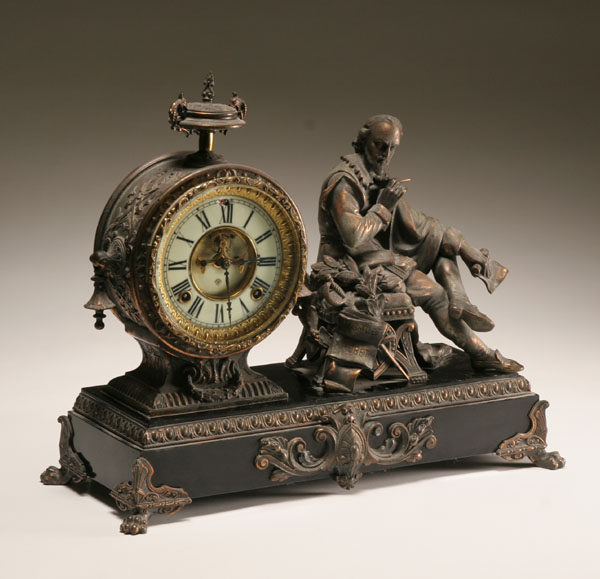 Ansonia figural mantle clock with William