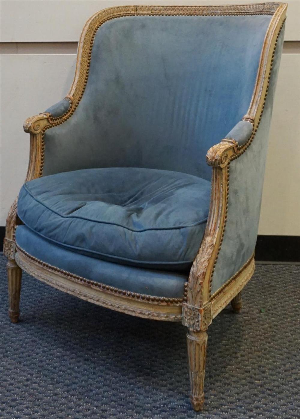 LOUIS XVI STYLE CREAM PAINTED BRASS