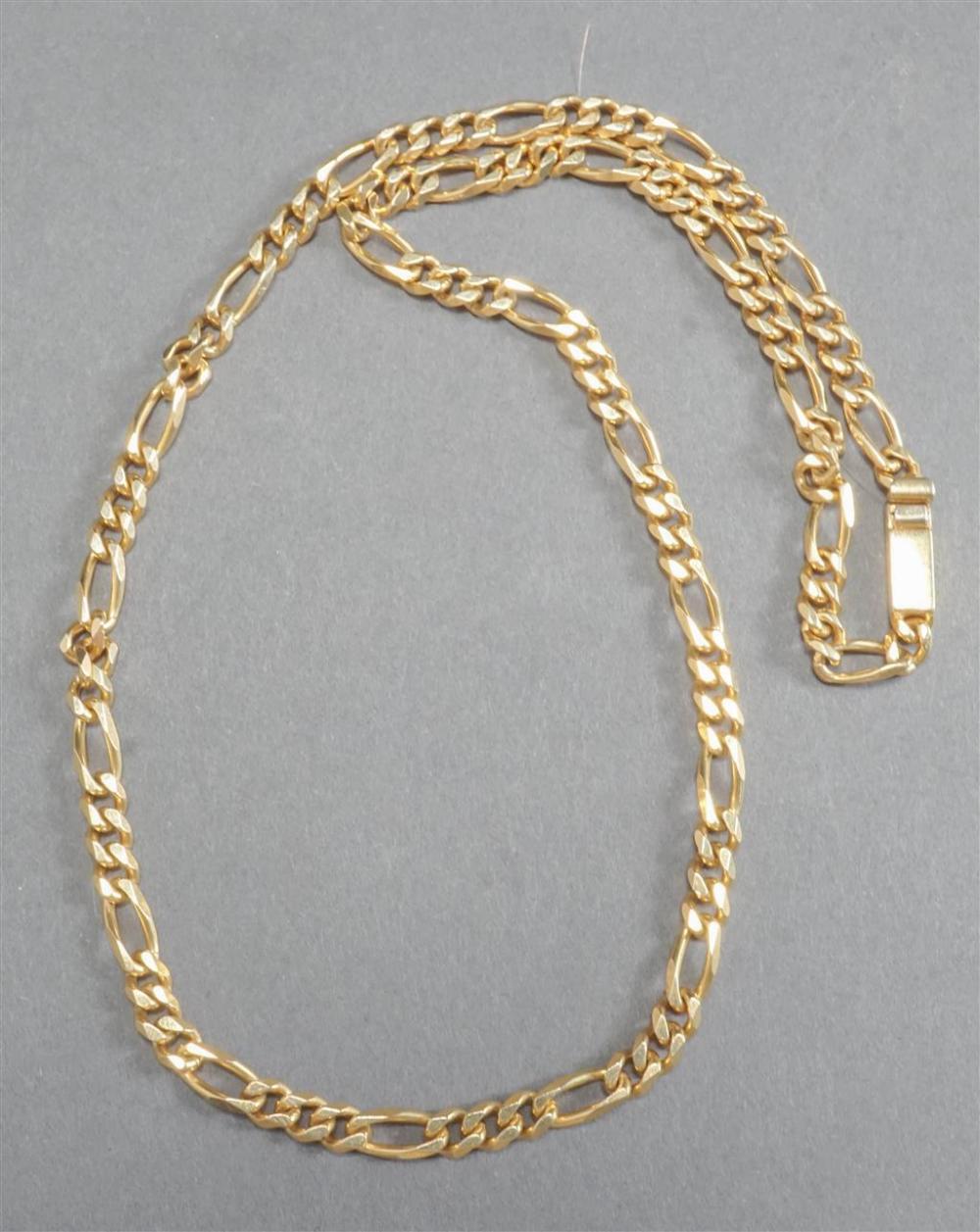 ITALIAN 14 KARAT YELLOW GOLD FIGARO LINK 329955