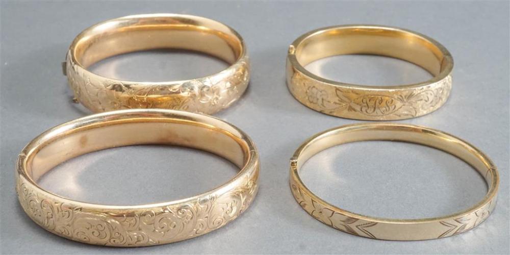 FOUR VICTORIAN AND LATER GOLD FILLED 32999d