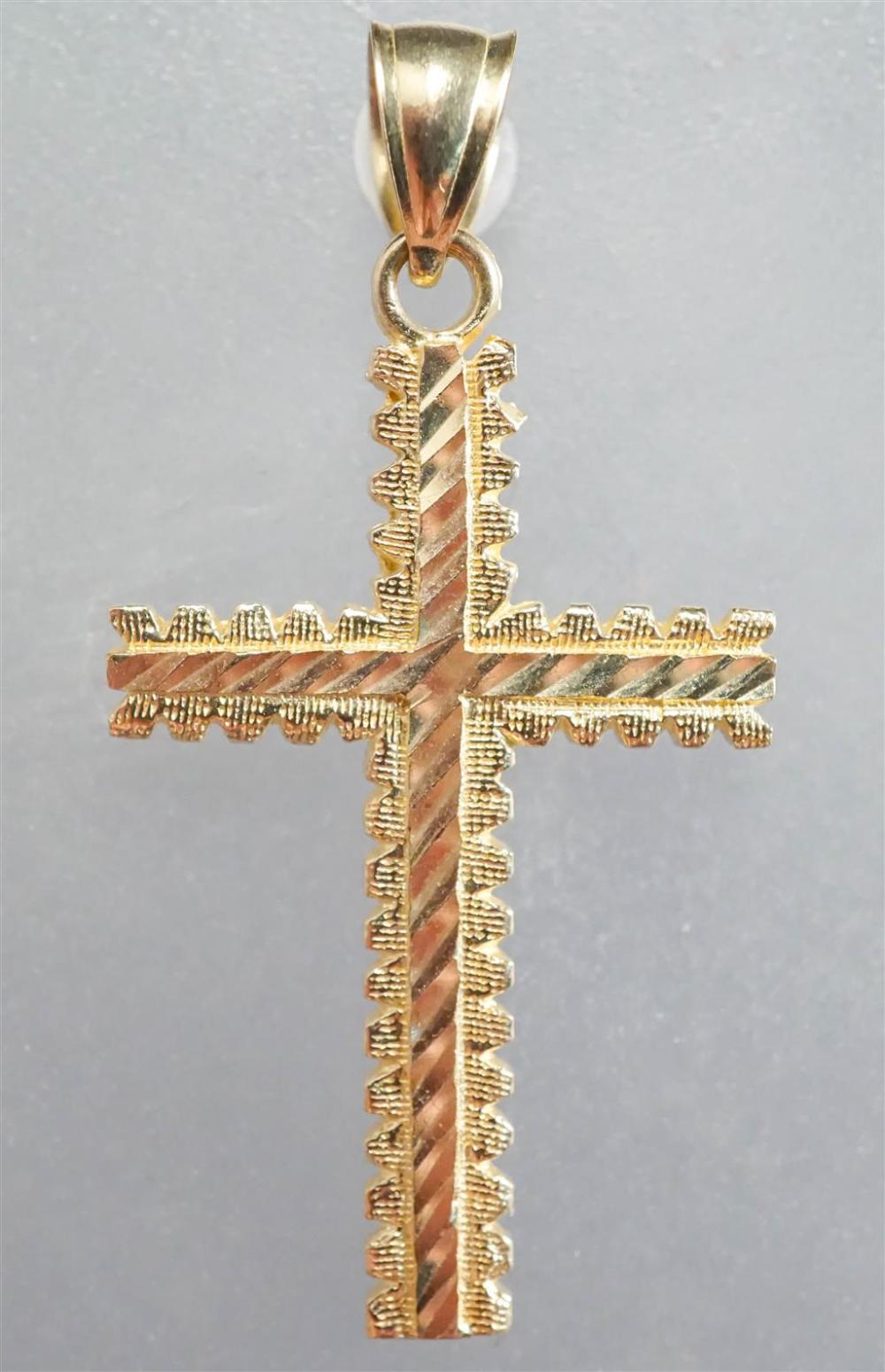 10 KARAT YELLOW GOLD CROSS PENDANT  329999